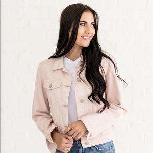 Rachel Parcell Everyday Blush Pink Denim Jacket